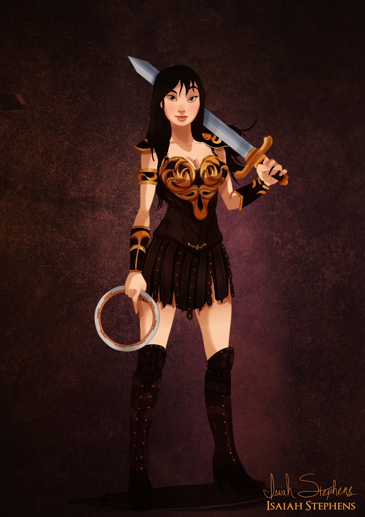 Disneys Mulan Cosplay Art As Xena The Warrior Princess By Isaiah