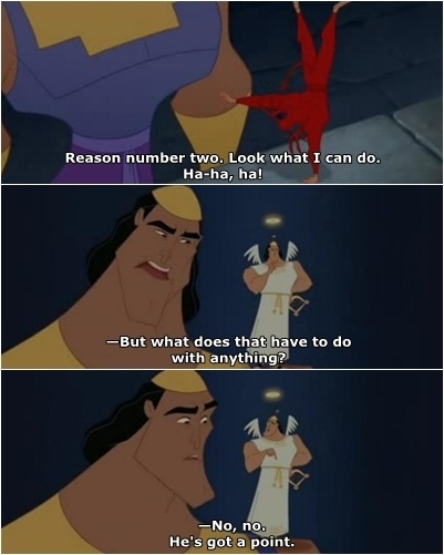 Kronk & The Angel Are Impressed With The Demon’s Aerobic Skills In