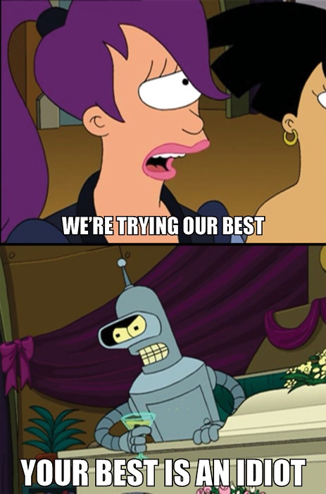 Bender Is Tired Of The Planet Expresses Team Being Idiots At Best On
